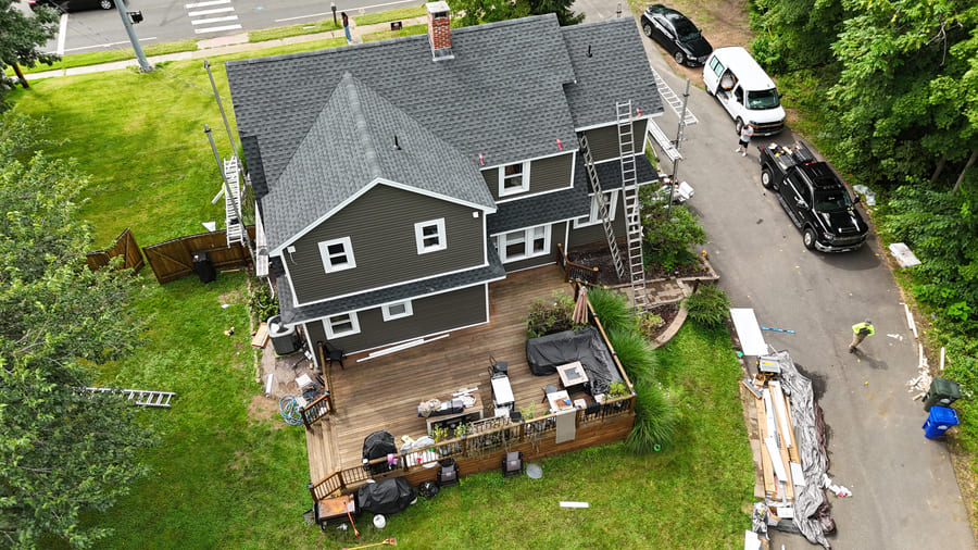 GAF Timberline HDZ architectural shingle roof & new siding — Wallingford, CT