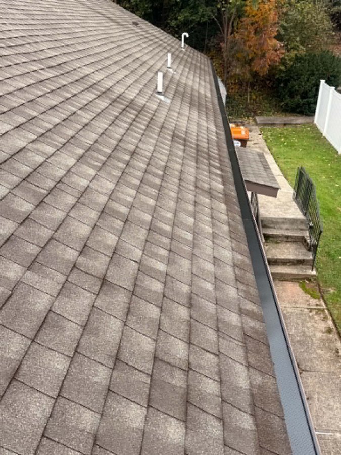 Gutter guards along the roofline - Hamden, CT