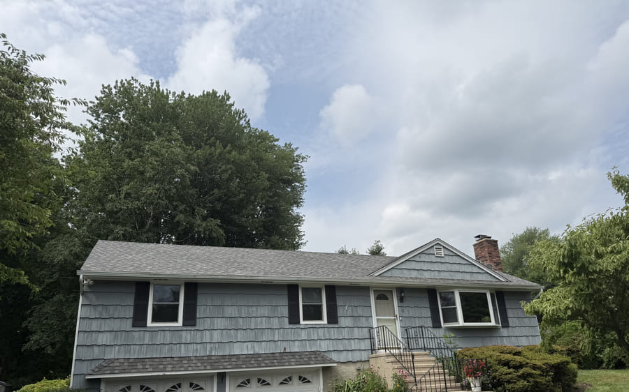 GAF Timberline HDZ architectural shingle & flat roof replacement — Trumbull, CT