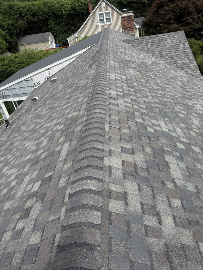 GAF Timberline HDZ architectural shingle & flat roof replacement — Trumbull, CT
