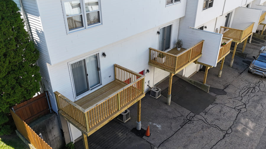 New pressure-treated wood decks & balconies — Derby, CT