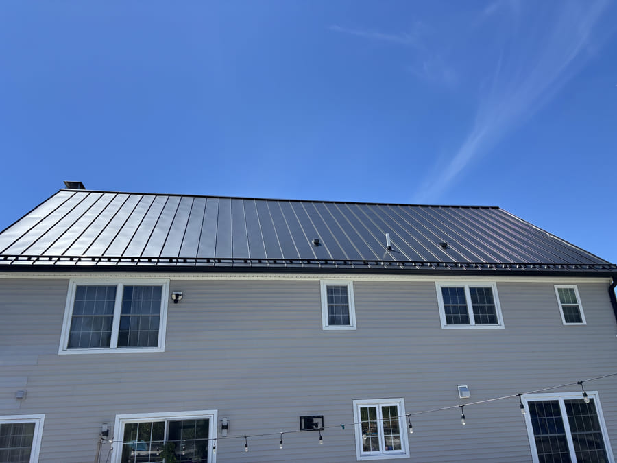 Standing seam metal roof with snow guards & metal gutter replacement — Wallingford, CT