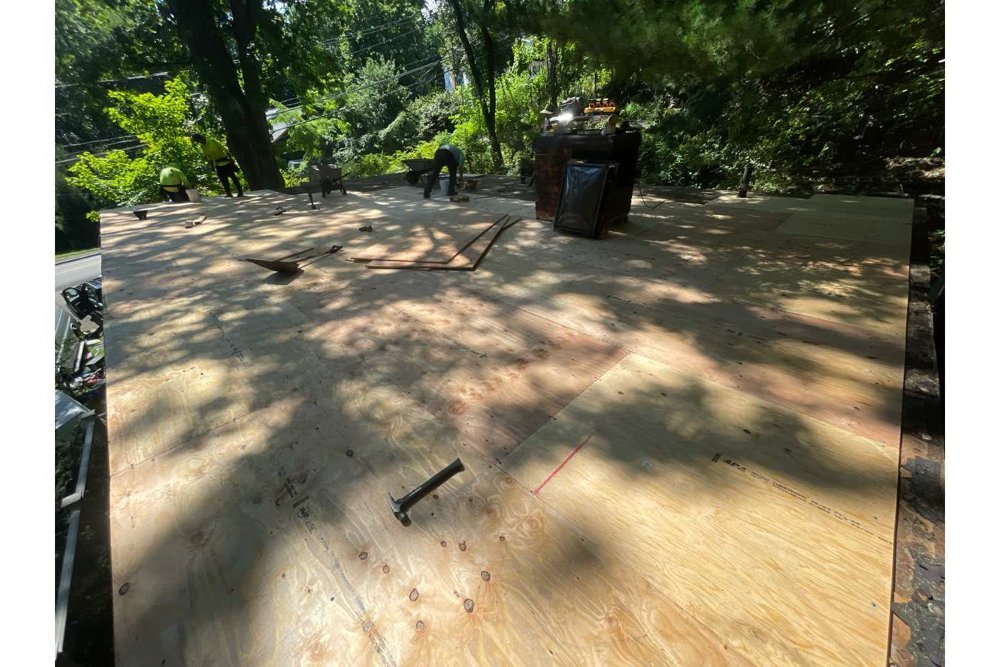 Work in progress: roof decking preparation - Norwalk, CT
